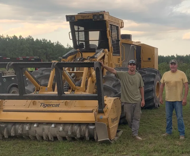 DRT Land Management equipment performing forestry mulching in Arkansas